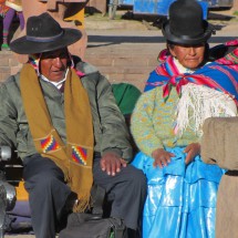 Aymara couple in Tiwanaku